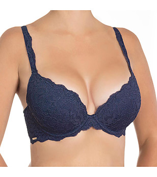 Тъмносин сутиен с повдигащ ефект Ella снимка