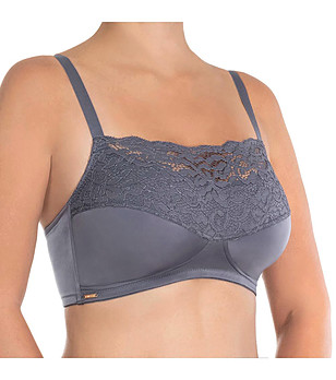 Сутиен без банели в сиво-лилав нюанс Ella снимка