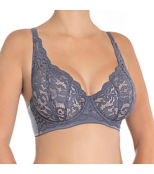 Сутиен в сиво-лилав нюанс с меки чашки Ella снимка