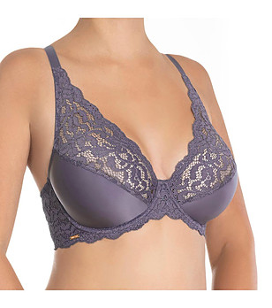 Сутиен с меки чашки в сиво-лилав нюанс Ella снимка