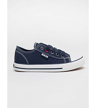 Дамски кецове в тъмносиньо и бяло снимка