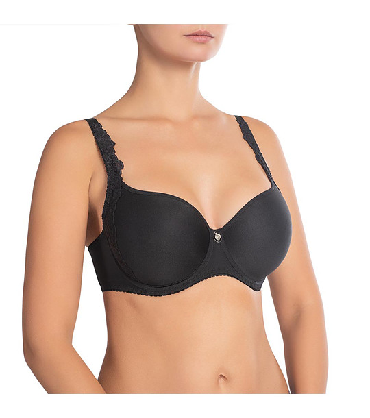 Черен сутиен с лети чашки Catharina снимка