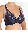 Тъмносин сутиен с меки чашки с дантела Ella-0 снимка