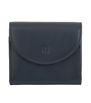 Дамски портфейл от естествена кожа в тъмносин цвят Malaga снимка