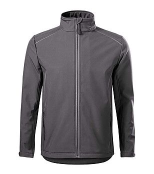 Сиво мъжко softshell яке Zam снимка