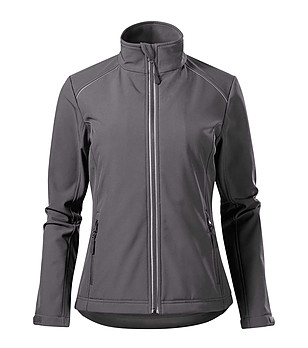 Сиво дамско softshell яке Zenda снимка