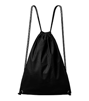 Черна памучна unisex раница снимка