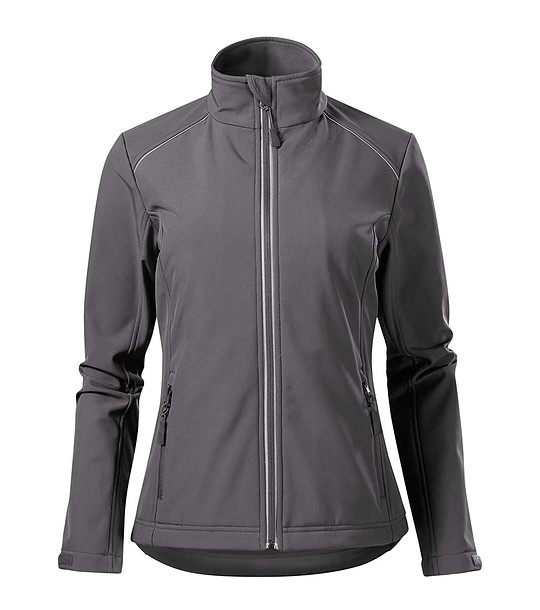 Сиво дамско softshell яке Zenda снимка
