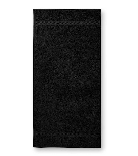 Черна памучна хавлия Varina 70x140 см снимка