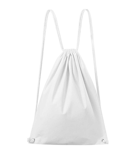 Бяла памучна unisex раница снимка