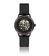 Черен мъжки часовник скелетон Harry-0 снимка