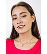 Златисто дамско колие с висулка Ruby-0 снимка