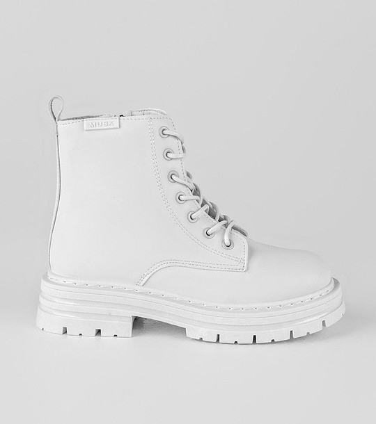 Дамски боти в цвят слонова кост Cora снимка