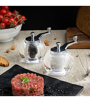 Комплект мелнички за сол и пипер с дръжка снимка