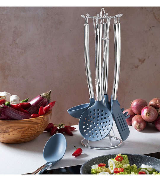 Комплект силиконови прибори с поставка Pierre Gourmet снимка