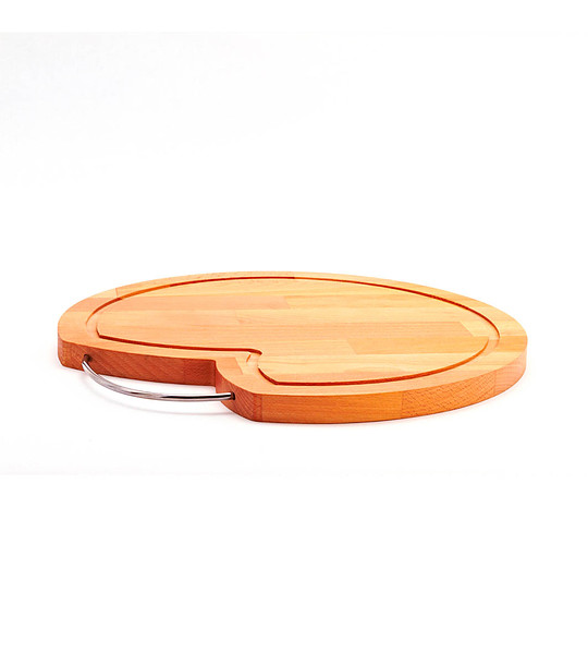 Дървена дъска за рязане с дръжка снимка