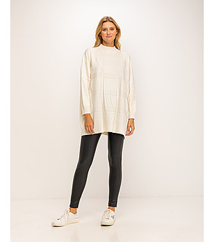 Туника от фино плетиво в екрю Gladis снимка