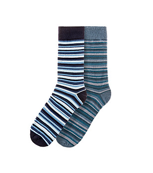 Комплект от 2 чифта памучни мъжки чорапи Alonso снимка