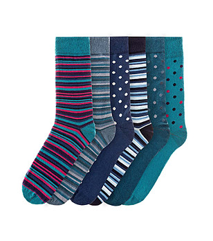 Комплект от 6 чифта памучни мъжки чорапи Clinton снимка