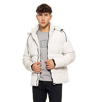 Мъжко зимно яке в екрю Carl снимка