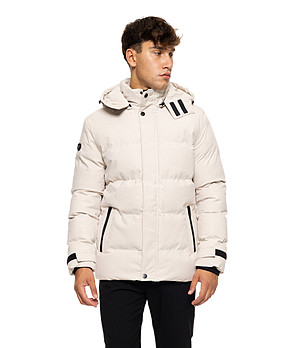 Мъжко зимно яке в светлобежово Drew снимка