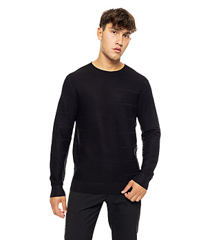 Мъжки черен пуловер Petre снимка