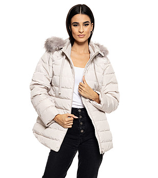 Дамско яке в слонова кост Ilaria снимка