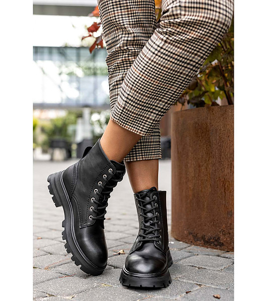 Черни дамски боти Alza снимка