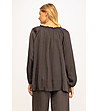 Кафява дамска oversize блуза Ozana-1 снимка