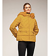 Дамско зимно яке в цвят горчица Marlita-2 снимка