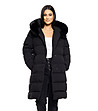 Черно зимно дамско яке парка Rubina-0 снимка