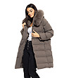 Тъмносиво зимно дамско яке парка Rubina-2 снимка