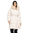 Светлобежово зимно дамско яке парка Rubina-1 снимка
