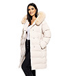 Светлобежово зимно дамско яке парка Rubina-3 снимка