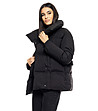Черно зимно дамско яке с ефектна яка Keila-2 снимка