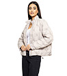 Късо дамско светлосиво ефектно яке Berdina-3 снимка