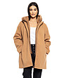 Дамско яке в цвят камел Edona-1 снимка