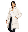 Светлобежово дамско зимно яке Caris-2 снимка