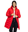 Зимно дамско червено яке Yara-1 снимка