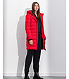 Зимно дамско червено яке Yara-3 снимка