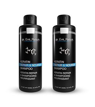 Комплект от два шампоана за коса с кератин снимка