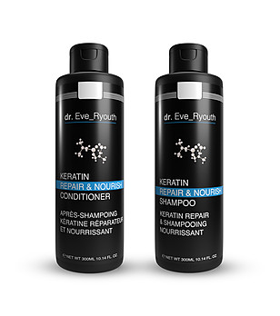 Комплект от шампоан и балсам за коса с кератин снимка