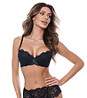 Черен сутиен с повдигащ ефект Escapade-0 снимка
