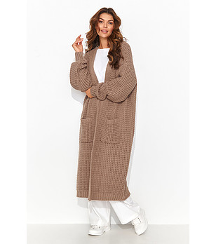 Дамска жилетка в цвят капучино Roni снимка