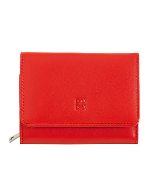 Kожен портфейл Sharrie в червено снимка