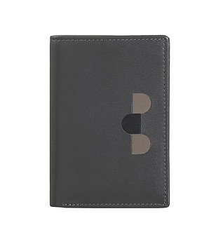 Мъжки портфейл от естествена кожа в цвят антрацит Mosaic снимка