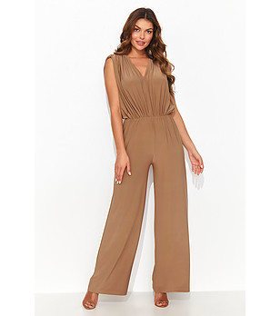 Дамски гащеризон в цвят камел Lenitta снимка