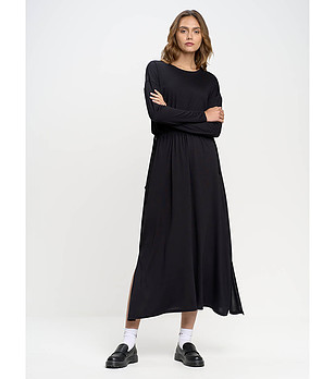 Дълга черна рокля Dressawa снимка