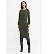 Тъмнозелена миди рокля Tulia-2 снимка