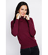 Дамски пуловер в бордо с кашмир Neda-3 снимка